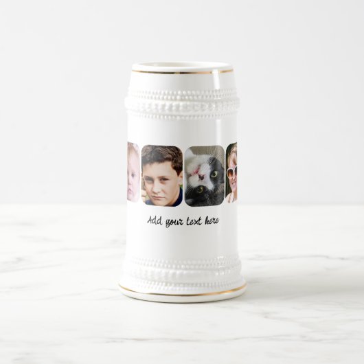 6 photo add text bierglas (Mittel)