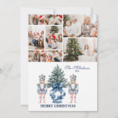 6 Photo Blue Chinoiserie Nutcracker Christmas Feiertagskarte (Vorderseite)