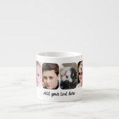 6 photo collage add text white espressotasse (Vorderseite)