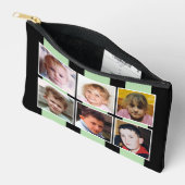 6 photo collage black green zubehörtasche (Offen)