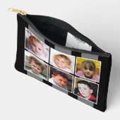 6 photo collage black grey zubehörtasche (Offen)