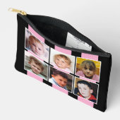 6 photo collage black pink zubehörtasche (Offen)