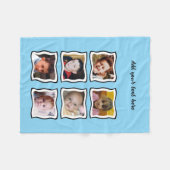 6 photo collage blue fleecedecke (Vorderseite (Horizontal))