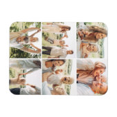 6 Photo Collage Custom Modern Simple  Magnet (Horizontal)
