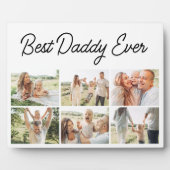 6 Photo Collage Father's Day Best Daddy Ever Fotoplatte (Vorderseite)