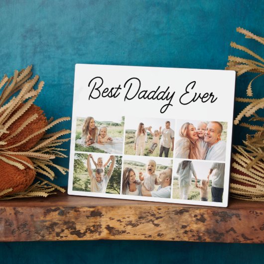 6 Photo Collage Father's Day Best Daddy Ever Fotoplatte (Seite)