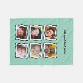 6 photo collage green fleecedecke (Vorderseite (Horizontal))