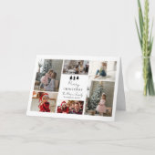 6 Photo Family Christmas Card Trees Design Dankeskarte (Vorderseite)