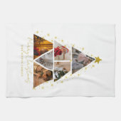 6 Photo Tree Shape Christmas Card Geschirrtuch (Horizontal)