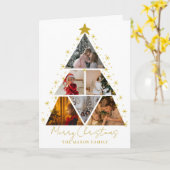 6 Photo Tree Shape Christmas Card Karte (Gelbe Blume)
