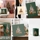 6 Photo Tree Shape Christmas gift grandparent Zweifarbige Tasse