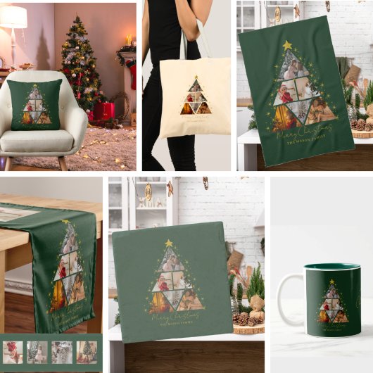 6 Photo Tree Shape Christmas memory game Spielkarten