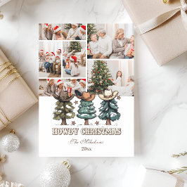 6 photo Western Howdy Christmas Feiertagskarte
