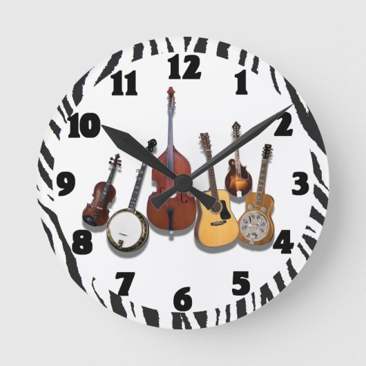 6-PIECE BAND-CLOCK RUNDE WANDUHR (Vorderseite)