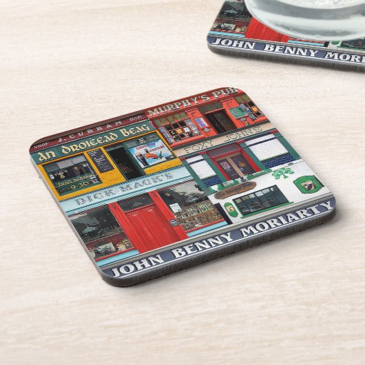 6 Plastic Irish Pubs Untersetzer, Dingle, Irland Getränkeuntersetzer (Linke Seite)