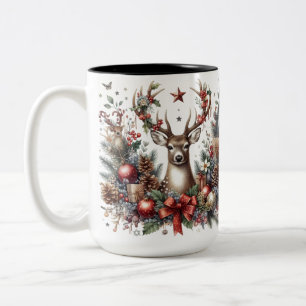 6 Point Antler Buck Deer Christmas Tassen Cup