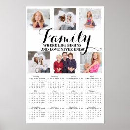 6 Portrait Family Quote 2025 Kalender Poster
