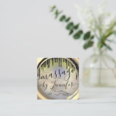 6 Punches Massage Wellness-Center Wellness Studio Quadratische Visitenkarte (Stehend Vorderseite)