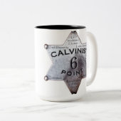 6 Punkt-Calvinist Zweifarbige Tasse (VorderseiteRechts)