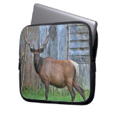 6 Punkt-Stier-Elch-Foto Laptopschutzhülle (Vorderseite Links)