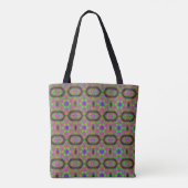 6-Punkte-Blue-Star-Hippie-Groovy Tasche (Rückseite)