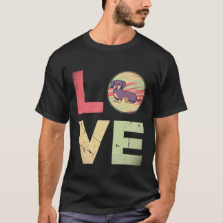6 Retro vintage Dachshund Hundemutter Geschenke Da T-Shirt