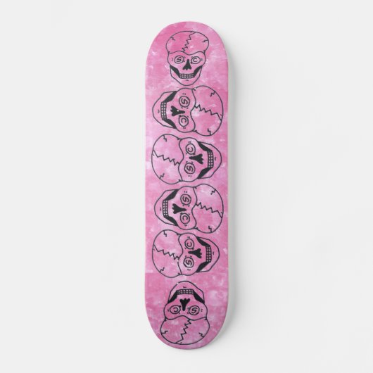 6 rosa Skateboarddeck (Vorderseite)