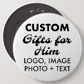 6" Round Button Button Abzeichen Benutzerdefiniert (Vorne & Hinten)