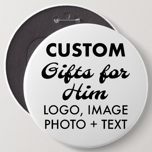6" Round Button Button Abzeichen Benutzerdefiniert (Vorne & Hinten)
