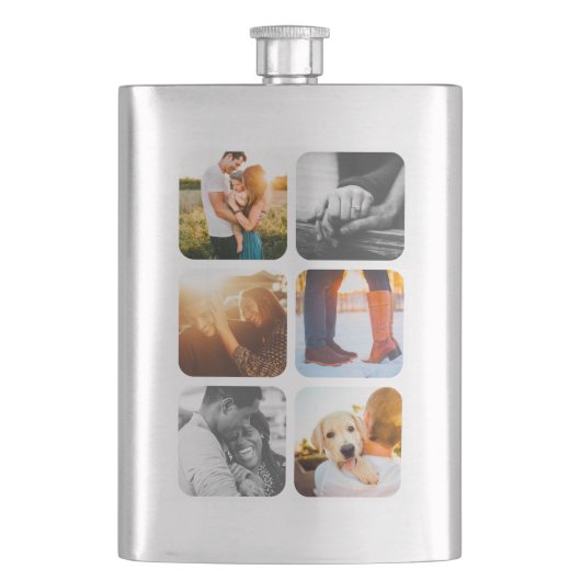 6 Rounded Frame Rahmen in Fotomodellentabelle Flachmann (Vorderseite)