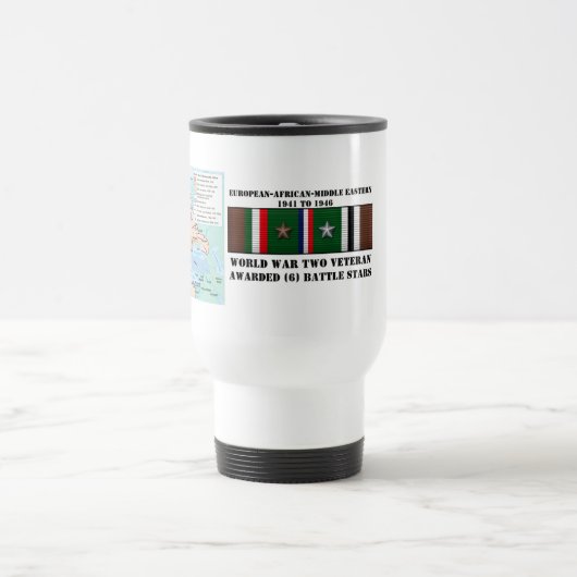 6 SCHLAGSTERNE / WELTKRIEG II VETERAN REISEBECHER (Mittel)