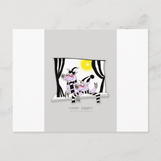 6 Schweine Postkarte (Vorderseite)