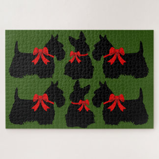 6 Scottish Terrier Black Silhouette/1014 Stück Puzzle