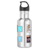 6 Sechs Foto Collage Niedlich Baby Family Liebe Gr Edelstahlflasche (Rückseite)