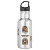 6 Sechs Foto Moderne Elegante Collage Family Liebe Edelstahlflasche (Vorderseite)