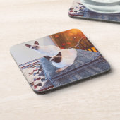 6 Siamische Hartkunststoffe, Untersetzer mit Korkr (Linke Seite)