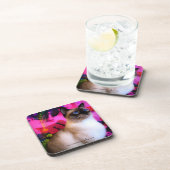 6 Siamische Hartkunststoffe, Untersetzer mit Korkr (Rechte Seite)