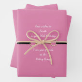 6" Snaffe Bit & Reins mit benutzerdefiniertem Text Geschenkpapier Set (Beispiel)