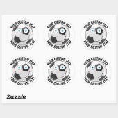 6 Soccer Ball Personalisiert Text Custom Happy Fac Runder Aufkleber (Blatt)