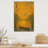 6. Sommer, Dragonfly Dusk, Saisondruck Poster (Küche)