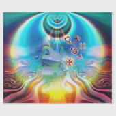 6 Sprache der Chakra-Symbole Geschenkpapier (Flach)