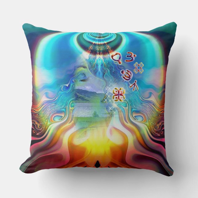 6 Sprache der Chakra-Symbole Kissen (Vorderseite)