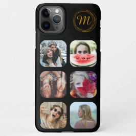 6 Square Foto Collage Black Monogram iPhone Case iPhone 11Pro Max Hülle