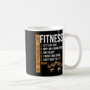 6 Stadien des Fitness-Krafttrainings Fitness Kaffeetasse