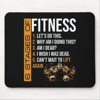 6 Stadien des Fitness-Krafttrainings Fitness Mousepad