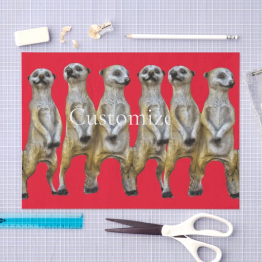 6 Stehend Meerkats Thunder_Cove Seidenpapier (Handwerk)