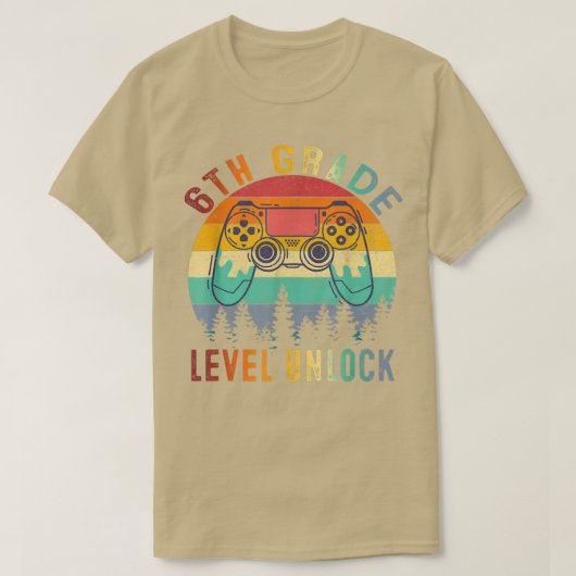 6. Stufe zurück zur Schule 6. Stufe ungesperrt T-Shirt (Design vorne)