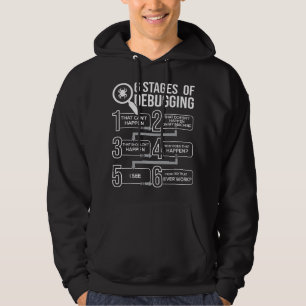 6 Stufen des Debuggens - Computer Science Programm Hoodie