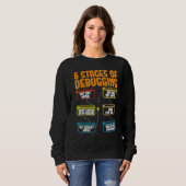 6 Stufen des Debuggens von Full-Stack-Coder-Softwa Sweatshirt (Vorne ganz)
