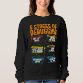 6 Stufen des Debuggens von Full-Stack-Coder-Softwa Sweatshirt (Vorderseite)